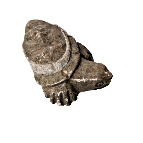 Face And Turtle As One-Carving Signed Dowhandree Sculpture - Picture 7 of 7